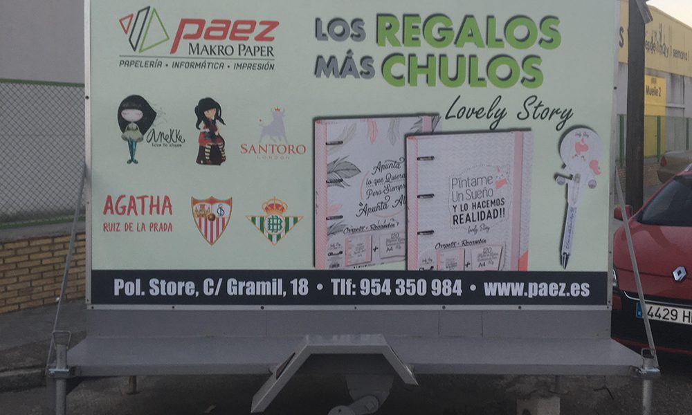 Rotulación y diseño de remolque para Páez